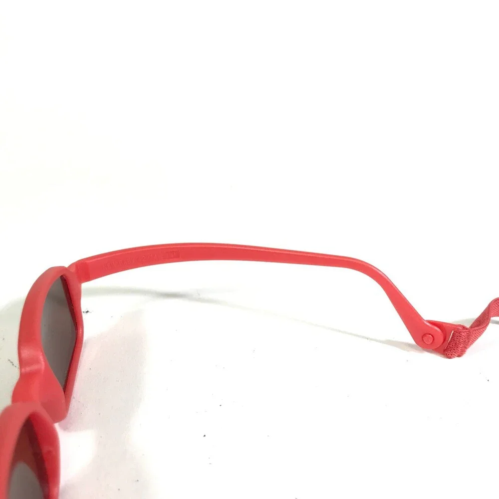 Miraflex Sunglasses NEW BABY 2 Red Rectangular Frames with Red Lenses 42-14-120